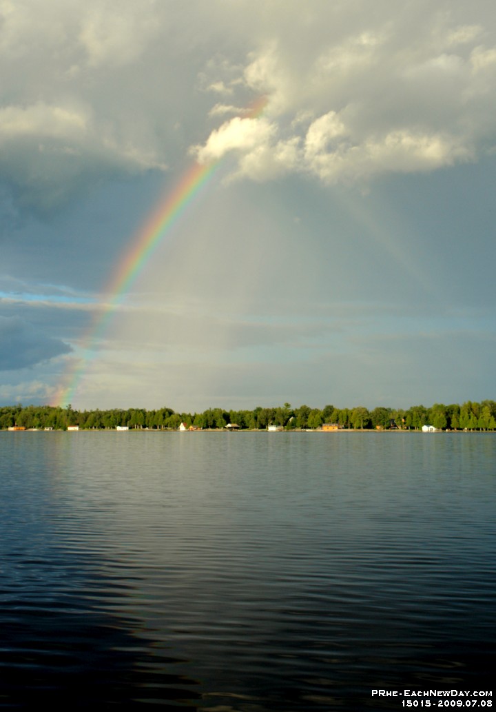 15015CrLe - Thunderheads and rainbows over Sturgeon Lake